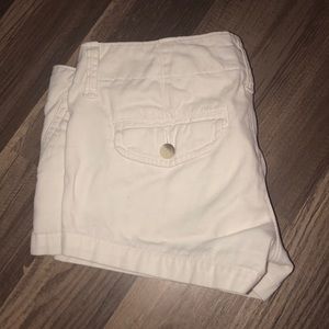 White low-rise American Eagle shorts